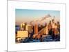 Manhattan Buildings at Sunset-Philippe Hugonnard-Mounted Art Print