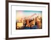 Manhattan Buildings at Sunset-Philippe Hugonnard-Framed Art Print