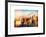 Manhattan Buildings at Sunset-Philippe Hugonnard-Framed Art Print