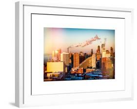 Manhattan Buildings at Sunset-Philippe Hugonnard-Framed Art Print