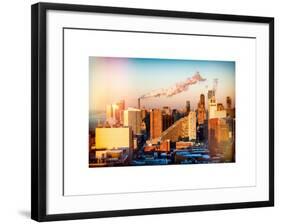 Manhattan Buildings at Sunset-Philippe Hugonnard-Framed Art Print