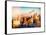 Manhattan Buildings at Sunset-Philippe Hugonnard-Framed Stretched Canvas