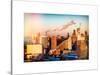 Manhattan Buildings at Sunset-Philippe Hugonnard-Stretched Canvas