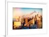 Manhattan Buildings at Sunset-Philippe Hugonnard-Framed Art Print