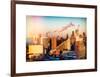 Manhattan Buildings at Sunset-Philippe Hugonnard-Framed Art Print