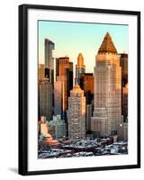 Manhattan Buildings Sunset in Winter-Philippe Hugonnard-Framed Photographic Print