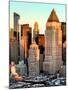 Manhattan Buildings Sunset in Winter-Philippe Hugonnard-Mounted Photographic Print