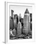 Manhattan Buildings Sunset in Winter-Philippe Hugonnard-Framed Photographic Print