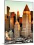 Manhattan Buildings Sunset in Winter-Philippe Hugonnard-Mounted Photographic Print