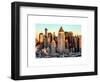 Manhattan Buildings Sunset in Winter-Philippe Hugonnard-Framed Art Print