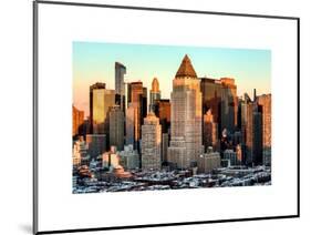 Manhattan Buildings Sunset in Winter-Philippe Hugonnard-Mounted Art Print