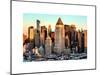 Manhattan Buildings Sunset in Winter-Philippe Hugonnard-Mounted Art Print