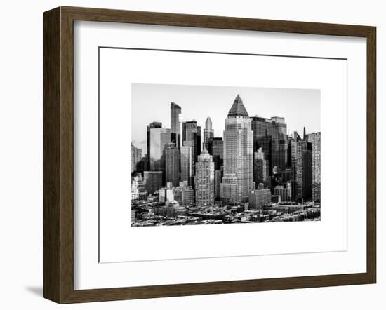 Manhattan Buildings Sunset in Winter-Philippe Hugonnard-Framed Art Print