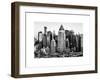 Manhattan Buildings Sunset in Winter-Philippe Hugonnard-Framed Art Print