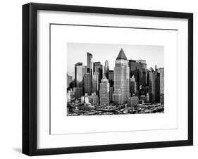 Manhattan Buildings Sunset in Winter-Philippe Hugonnard-Framed Art Print