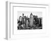 Manhattan Buildings Sunset in Winter-Philippe Hugonnard-Framed Art Print