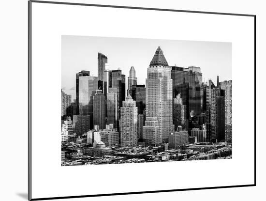 Manhattan Buildings Sunset in Winter-Philippe Hugonnard-Mounted Art Print