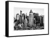 Manhattan Buildings Sunset in Winter-Philippe Hugonnard-Framed Stretched Canvas