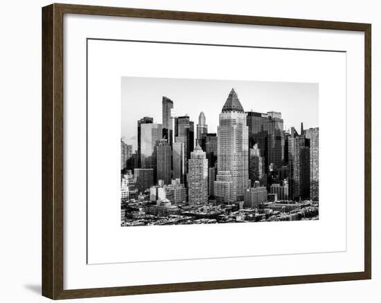 Manhattan Buildings Sunset in Winter-Philippe Hugonnard-Framed Art Print