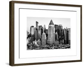 Manhattan Buildings Sunset in Winter-Philippe Hugonnard-Framed Art Print