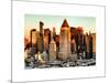 Manhattan Buildings Sunset in Winter-Philippe Hugonnard-Mounted Art Print