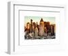 Manhattan Buildings Sunset in Winter-Philippe Hugonnard-Framed Art Print