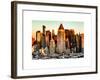 Manhattan Buildings Sunset in Winter-Philippe Hugonnard-Framed Art Print