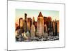 Manhattan Buildings Sunset in Winter-Philippe Hugonnard-Mounted Premium Giclee Print