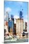 Manhattan Buildings V - In the Style of Oil Painting-Philippe Hugonnard-Mounted Giclee Print