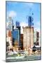 Manhattan Buildings V - In the Style of Oil Painting-Philippe Hugonnard-Mounted Giclee Print