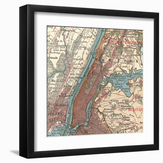 Manhattan (C. 1900)-Encyclopaedia Britannica-Framed Art Print