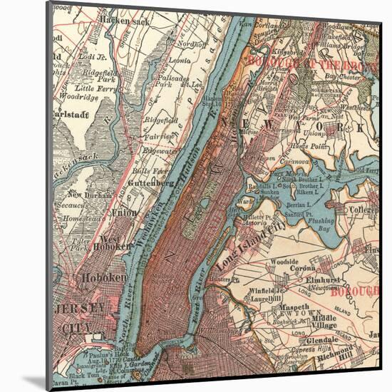 Manhattan (C. 1900)-Encyclopaedia Britannica-Mounted Art Print