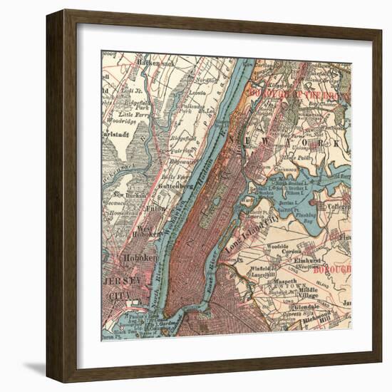 Manhattan (C. 1900)-Encyclopaedia Britannica-Framed Art Print