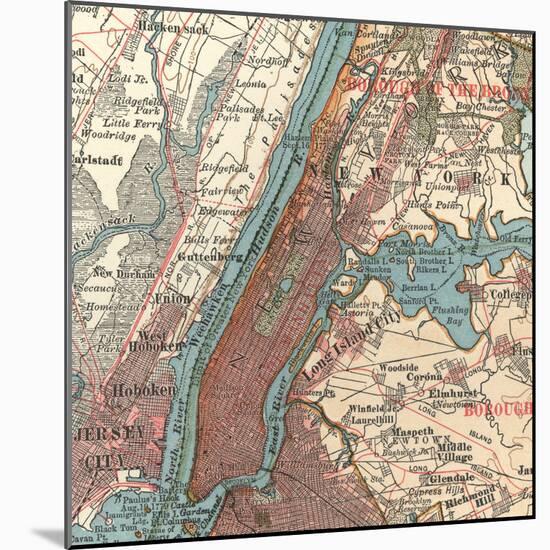 Manhattan (C. 1900)-Encyclopaedia Britannica-Mounted Art Print