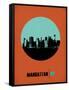 Manhattan Circle Poster 1-NaxArt-Framed Stretched Canvas