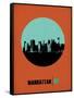 Manhattan Circle Poster 1-NaxArt-Framed Stretched Canvas