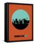 Manhattan Circle Poster 1-NaxArt-Framed Stretched Canvas