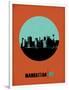 Manhattan Circle Poster 1-NaxArt-Framed Art Print
