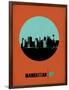 Manhattan Circle Poster 1-NaxArt-Framed Art Print