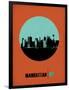 Manhattan Circle Poster 1-NaxArt-Framed Art Print