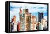 Manhattan Cityscape II - In the Style of Oil Painting-Philippe Hugonnard-Framed Stretched Canvas