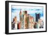 Manhattan Cityscape II - In the Style of Oil Painting-Philippe Hugonnard-Framed Giclee Print