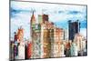 Manhattan Cityscape II - In the Style of Oil Painting-Philippe Hugonnard-Mounted Giclee Print