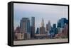 Manhattan Cityscape II-Erin Berzel-Framed Stretched Canvas