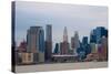 Manhattan Cityscape II-Erin Berzel-Stretched Canvas