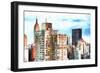 Manhattan Cityscape II-Philippe Hugonnard-Framed Giclee Print