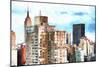 Manhattan Cityscape II-Philippe Hugonnard-Mounted Giclee Print