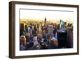 Manhattan Cityscape III-Philippe Hugonnard-Framed Giclee Print