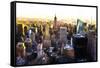 Manhattan Cityscape III-Philippe Hugonnard-Framed Stretched Canvas