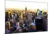 Manhattan Cityscape III-Philippe Hugonnard-Mounted Giclee Print